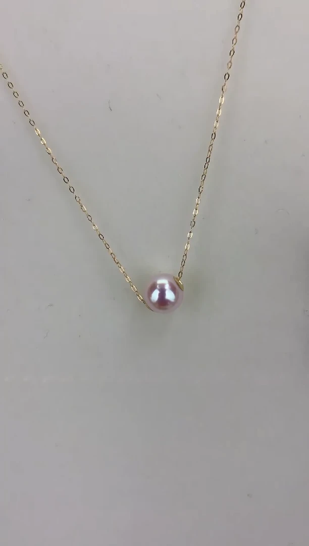 18K金镶嵌DA海水珍珠 GD007 8-8.5 天女路路通