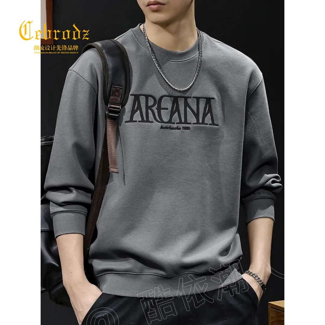 法国Cebrodz字母印花卫衣男士秋冬新款潮牌宽松长袖高端衣服休闲