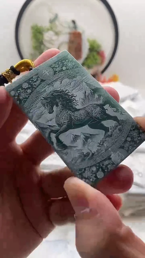 颈饰未镶嵌翡翠生肖马大势至