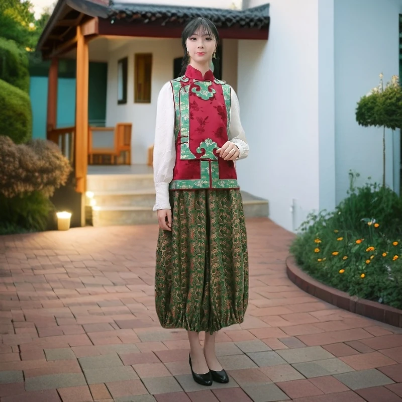 红人上新上海鉴界中式马夹四时如意非遗漳绒马甲上海鉴界新中式