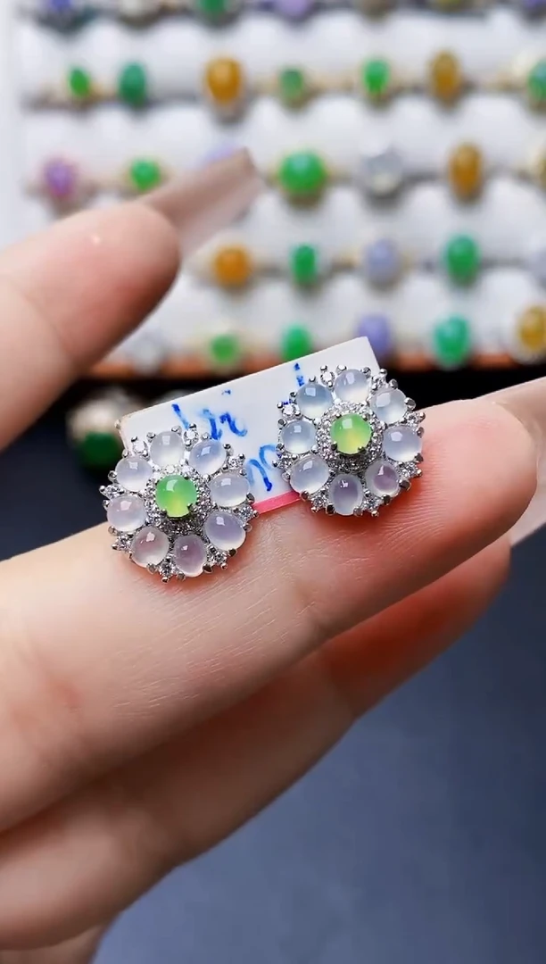 银S925镶嵌戒指翡翠0365