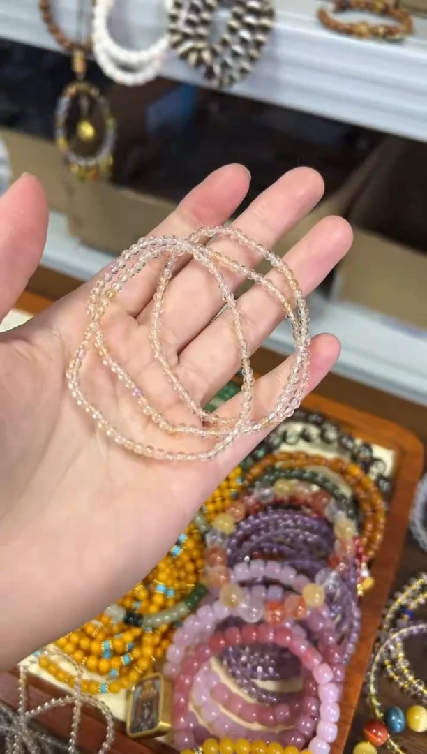 【闪购商品】水晶手链未镶嵌紫黄晶小米珠多圈[1974]