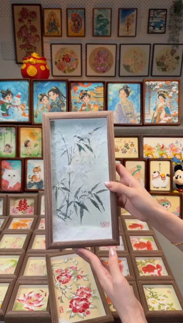 国画雪竹 手绘国画28