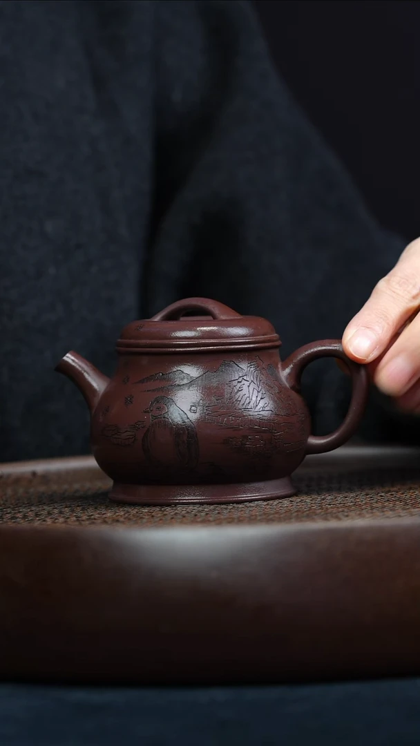 茶壶紫砂颂金后天壶