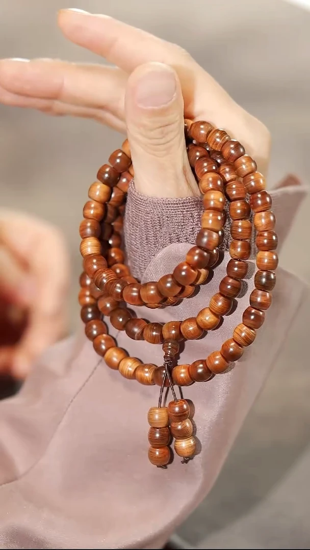 柏木（崖柏）陈化黑油老型8mm108颗精品直切