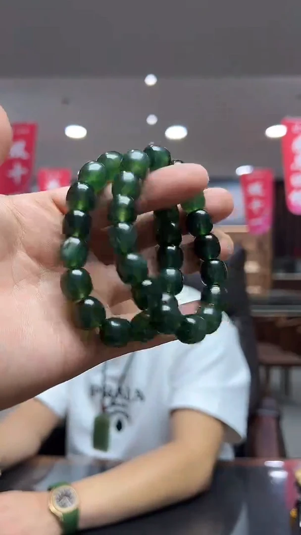 未镶嵌岫玉手串老型14 -多样性发货其中发一