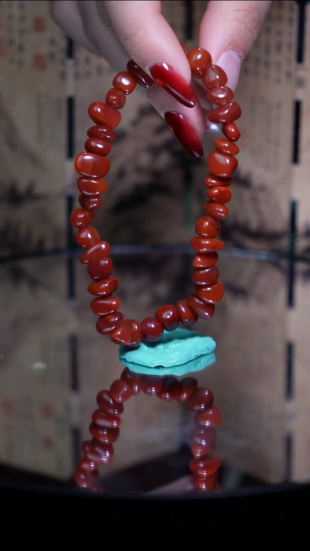 未镶嵌南红玛瑙挂件26g卡9南红手串