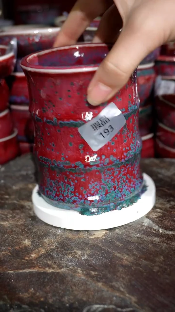 摆件陶精品窑变钧瓷茶器