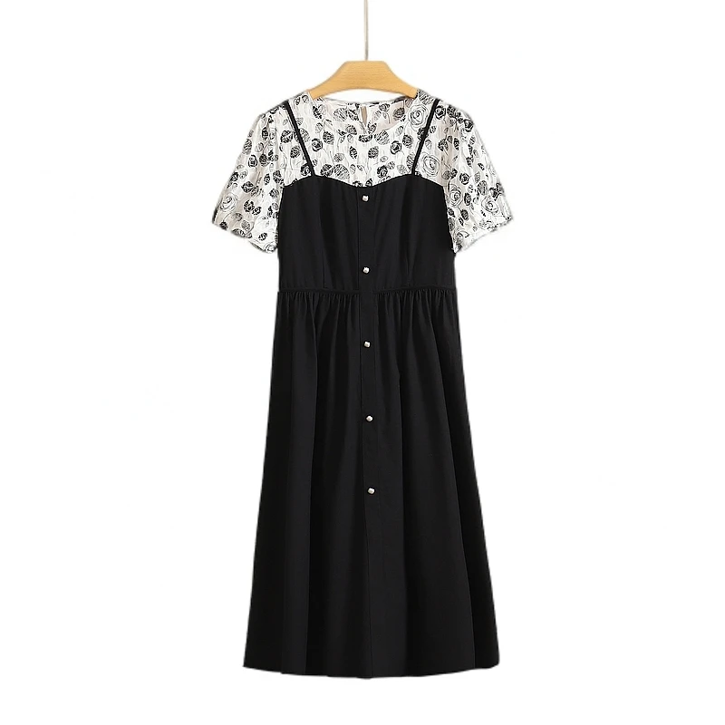 F398-伍莎服饰云仓百搭时尚新款连衣裙夏季#QQB46L081
