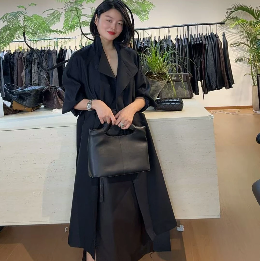 TANTAN 显瘦气质宽松中长款早秋风衣2673