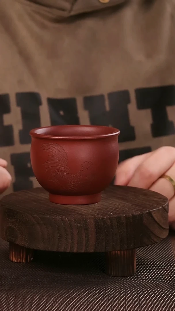 茶杯紫砂紫砂刻绘主人杯71