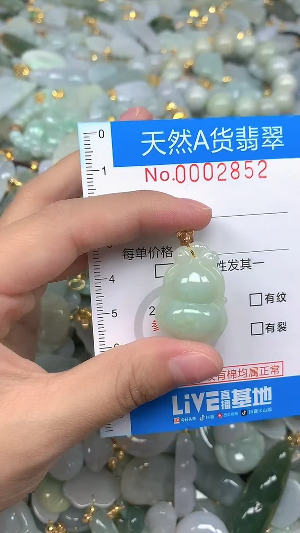 颈饰未镶嵌翡翠净货挂件-2852