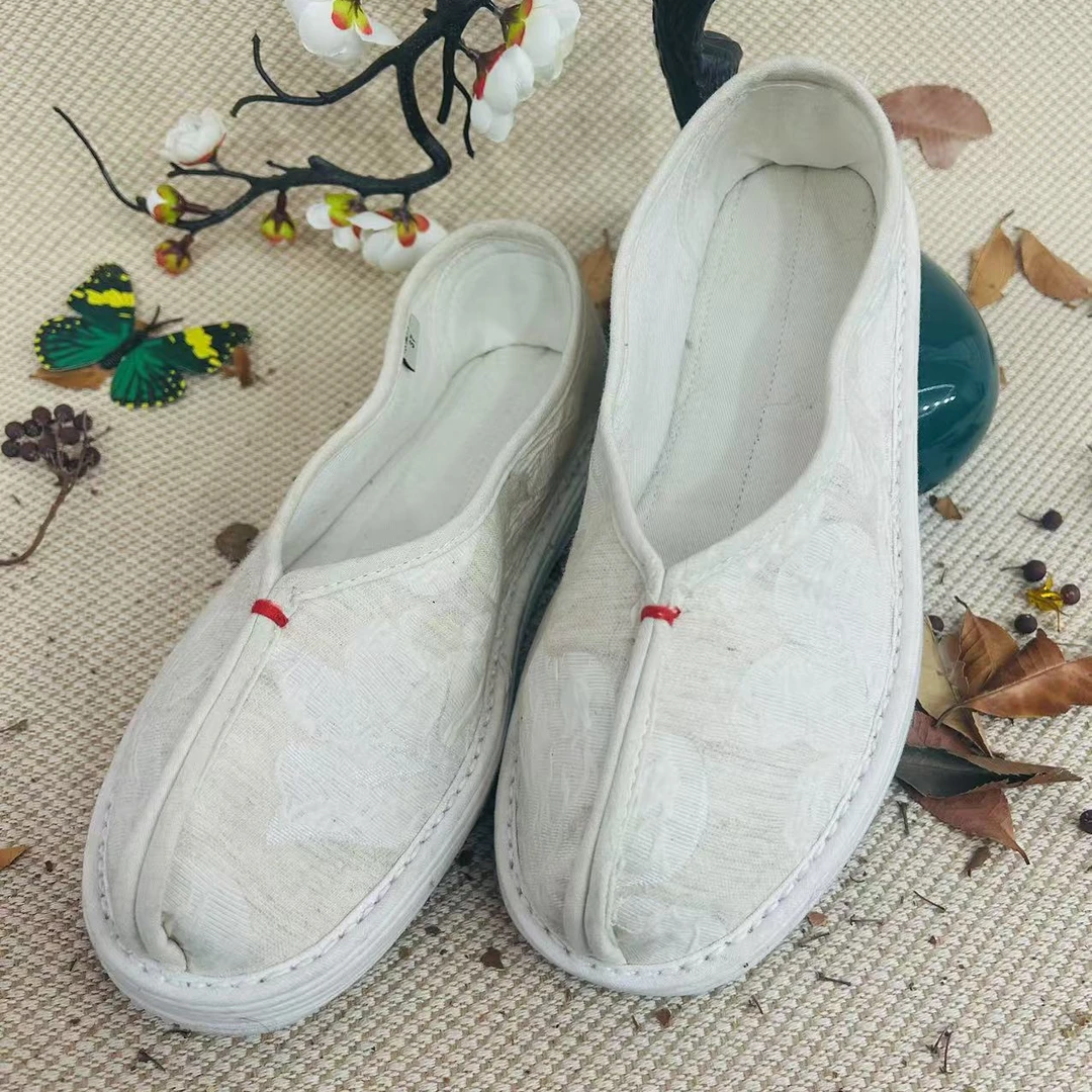 【素锦—两片单款】手工布鞋千层底布鞋民族风系带平底老北京布鞋