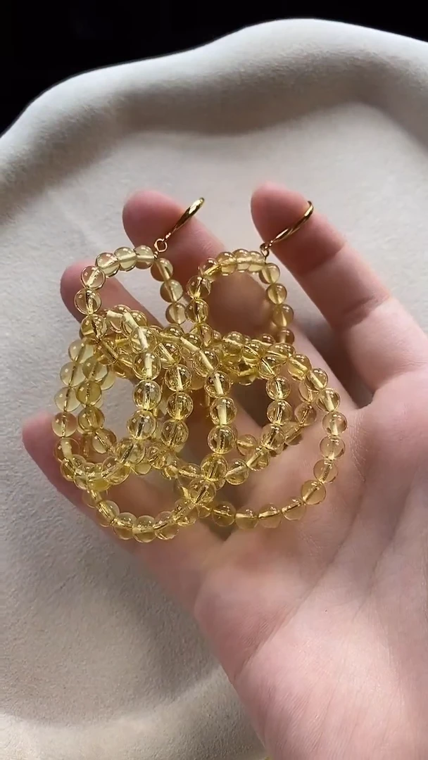 琥珀未镶嵌耳饰耳环耳环