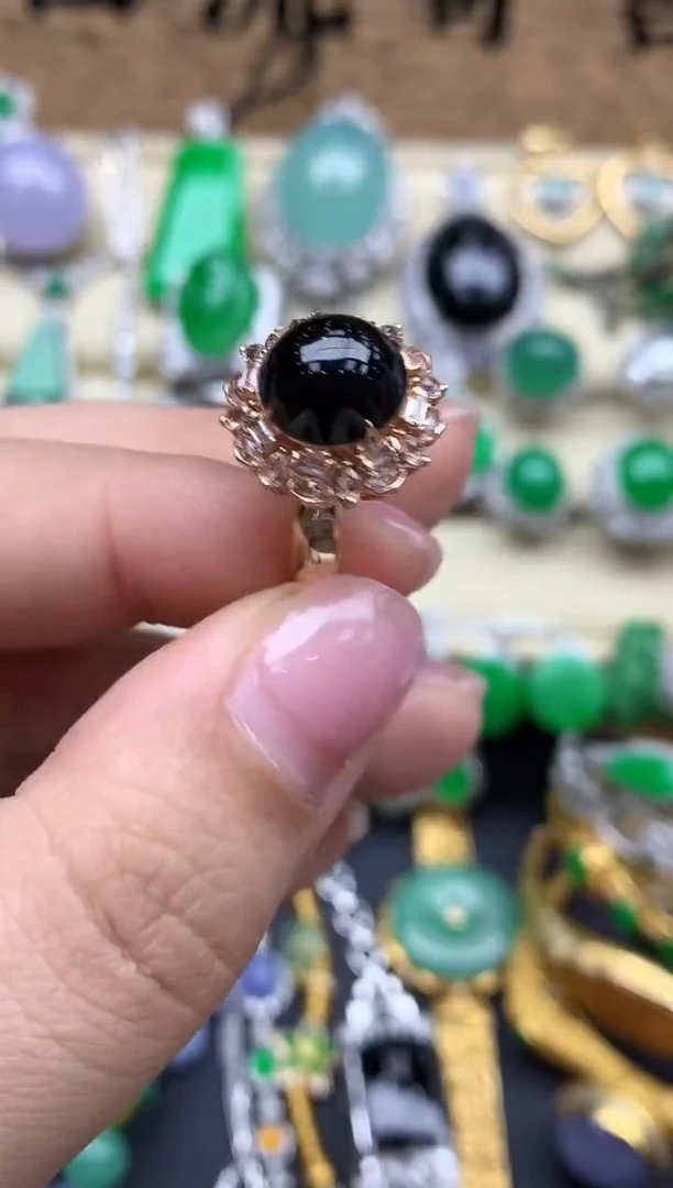 【闪购商品】翡翠戒指18K金镶嵌595-中国好珍宝