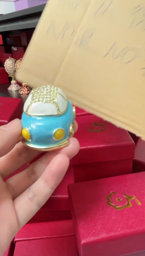 【闪购商品】瓷片年货节福福价格高质珐琅彩合金摆件首饰盒