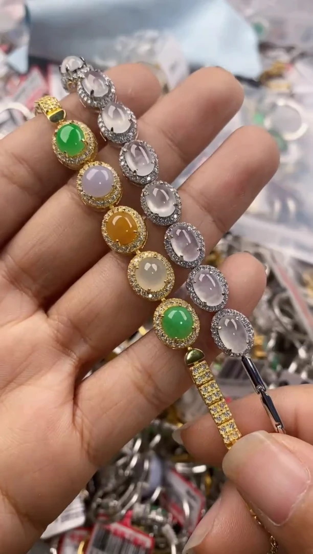 银S925镶嵌戒指翡翠333               9