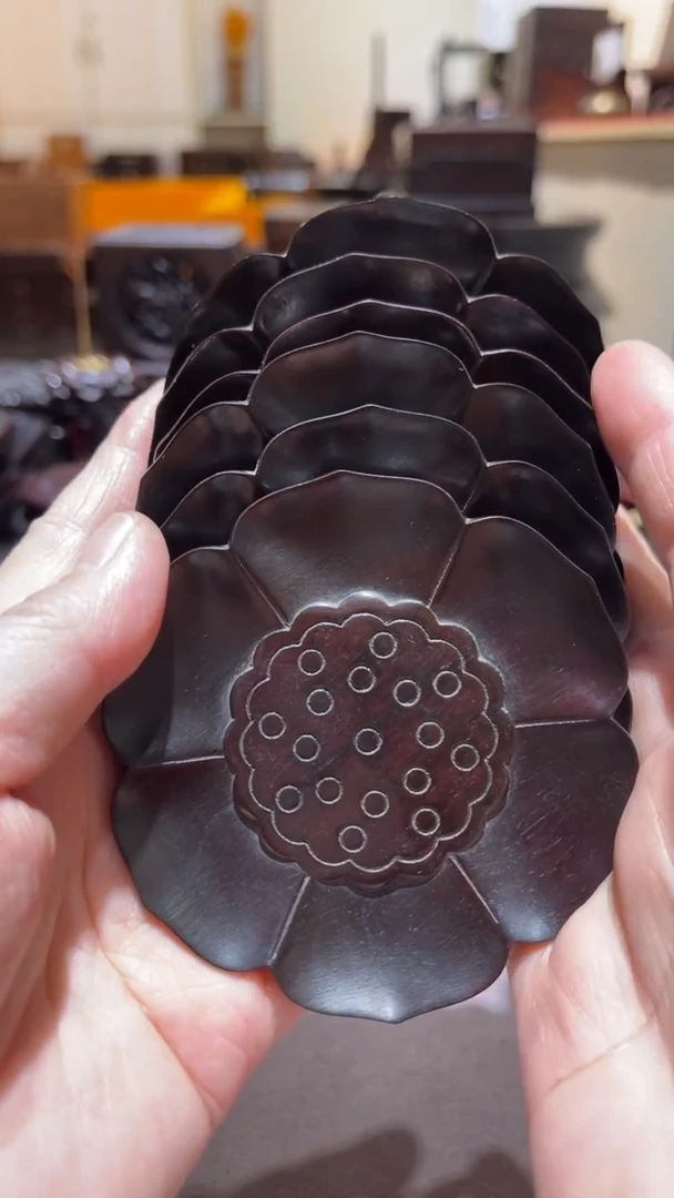 红酸枝木类精品木雕6片精工细作