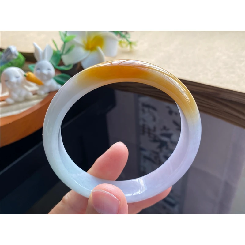11.2批10158号手镯58.8-13.6-7.2 橙黄三彩镯！色泽明亮又饱满！