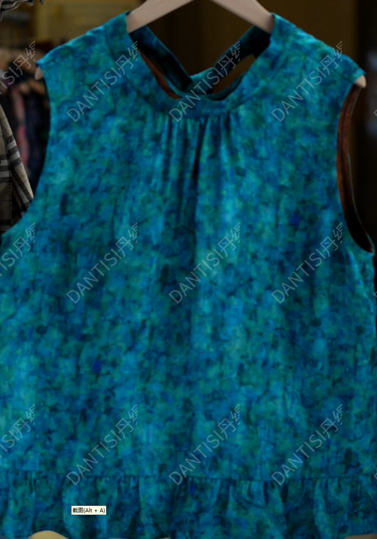 浮茶花<<非遗美学>>1853新款荷叶边减龄百搭上衣