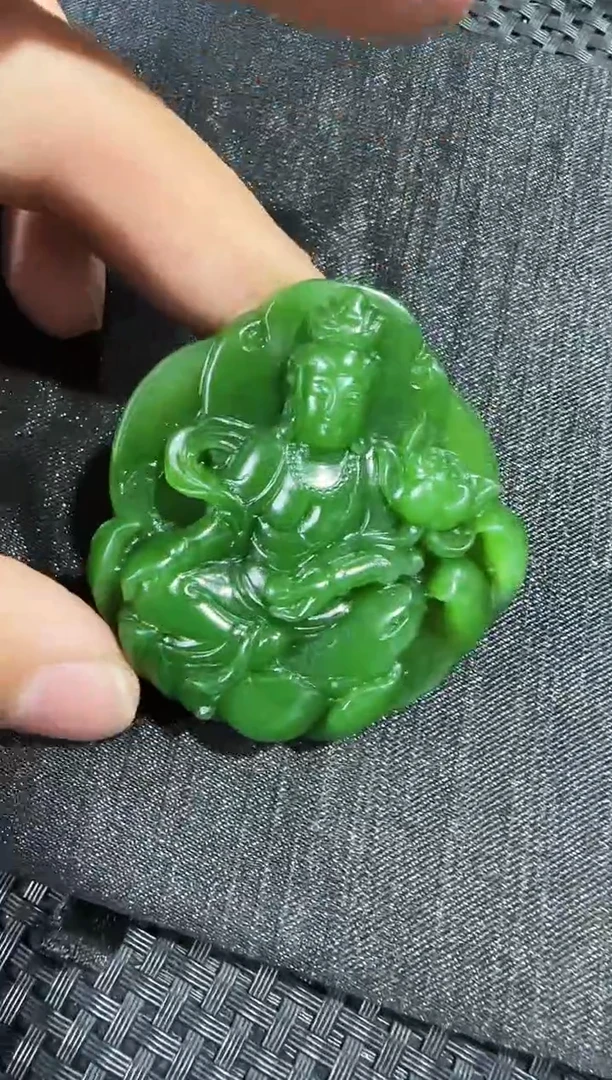 【闪购商品】和田玉（碧玉）吊坠未镶嵌观音