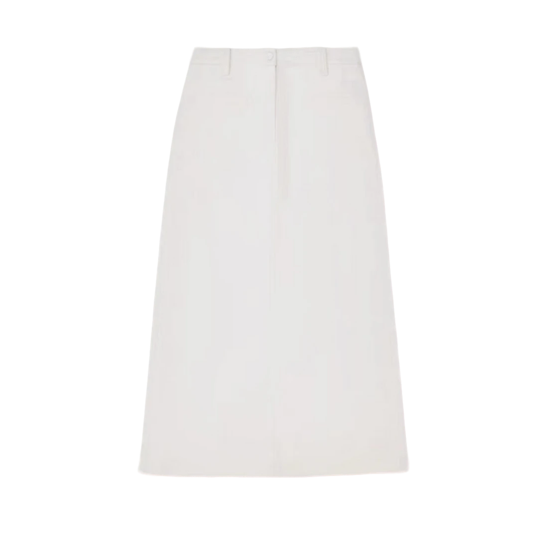 2025秋季新款高腰a字包臀直筒开叉中长款女半身裙