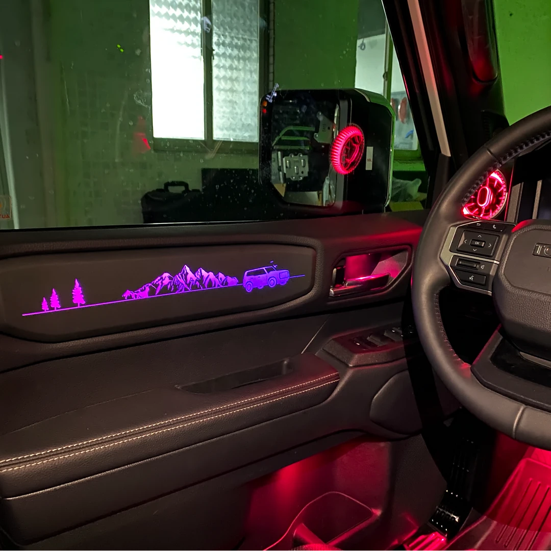 适用于10-25款丰田霸道普拉多/LC250氛围灯1:1真皮发光幻彩氛围灯