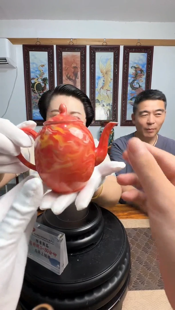 王国喜老师《绞釉茶壶3》带收藏证书