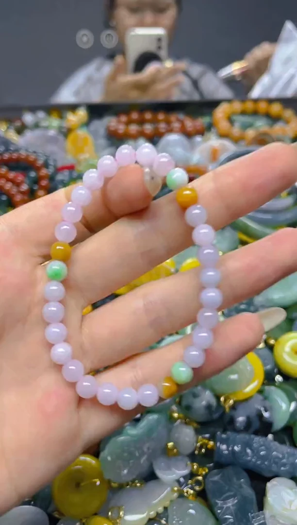 颈饰未镶嵌翡翠5MM/ K /翡翠A货，一件也是批发价