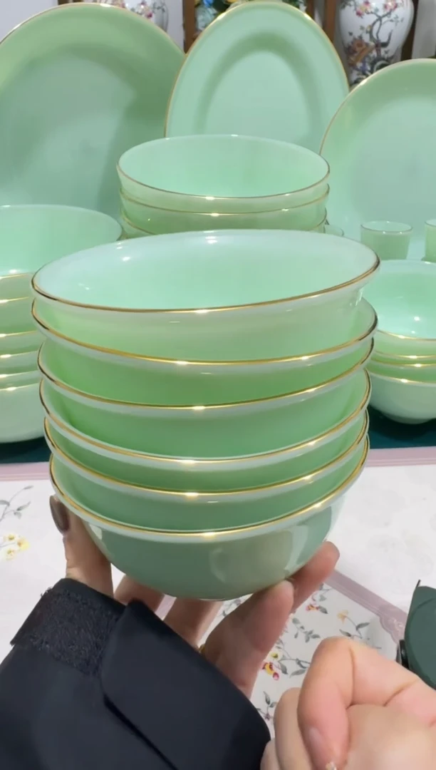 4.5英寸玉瓷碗6个口径11.5厘米