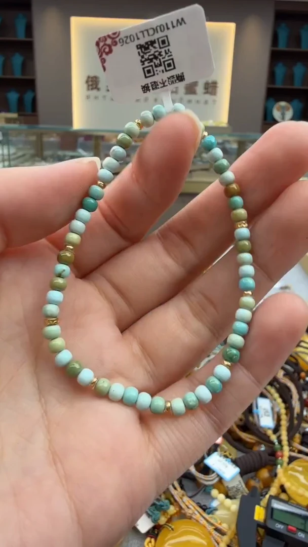 未镶嵌绿松石手链496秒拍号 假一罚三
