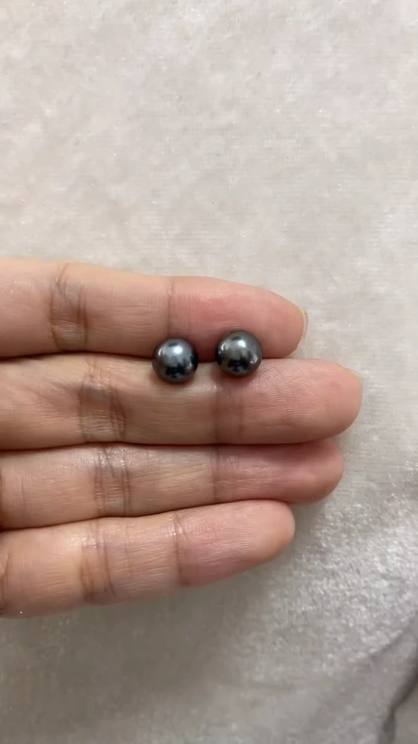 【闪购商品】海水珍珠耳饰银S925镶嵌8-9mm
