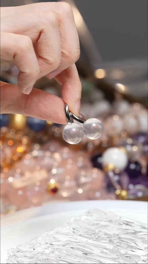 未镶嵌耳坠水晶粉水晶耳坠·MM0025NOV024L132