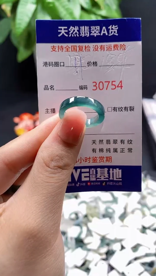 翡翠戒指未镶嵌天然翡翠戒圈0754