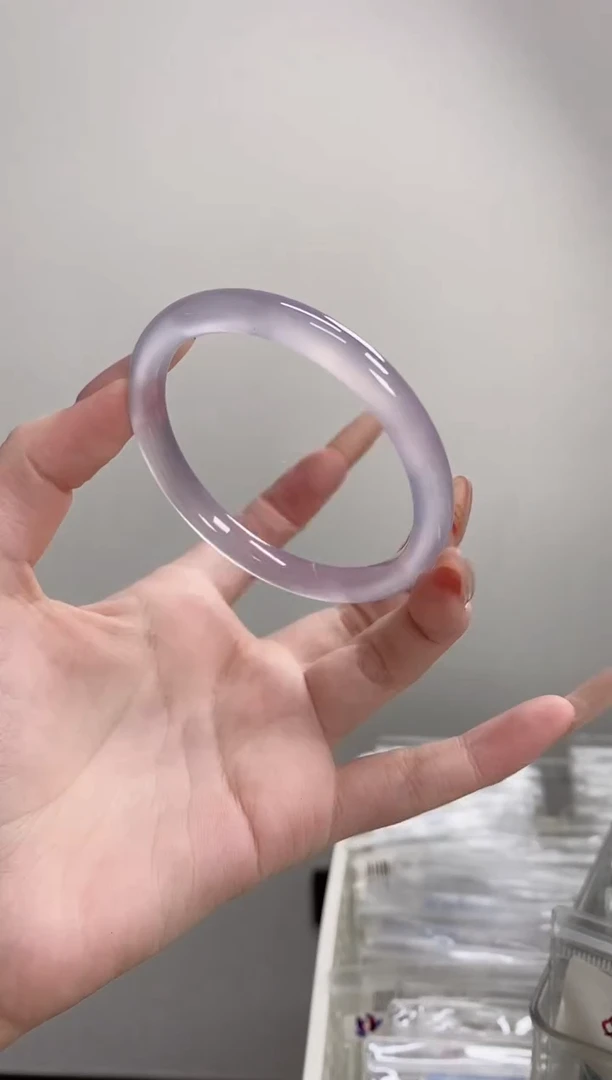 手镯玛瑙/玉髓未镶嵌60-61紫霞