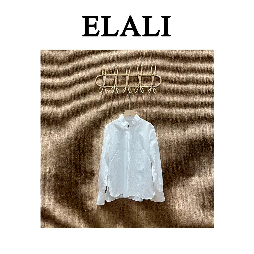 ELALI/复古立领玉扣衬衫 AA007