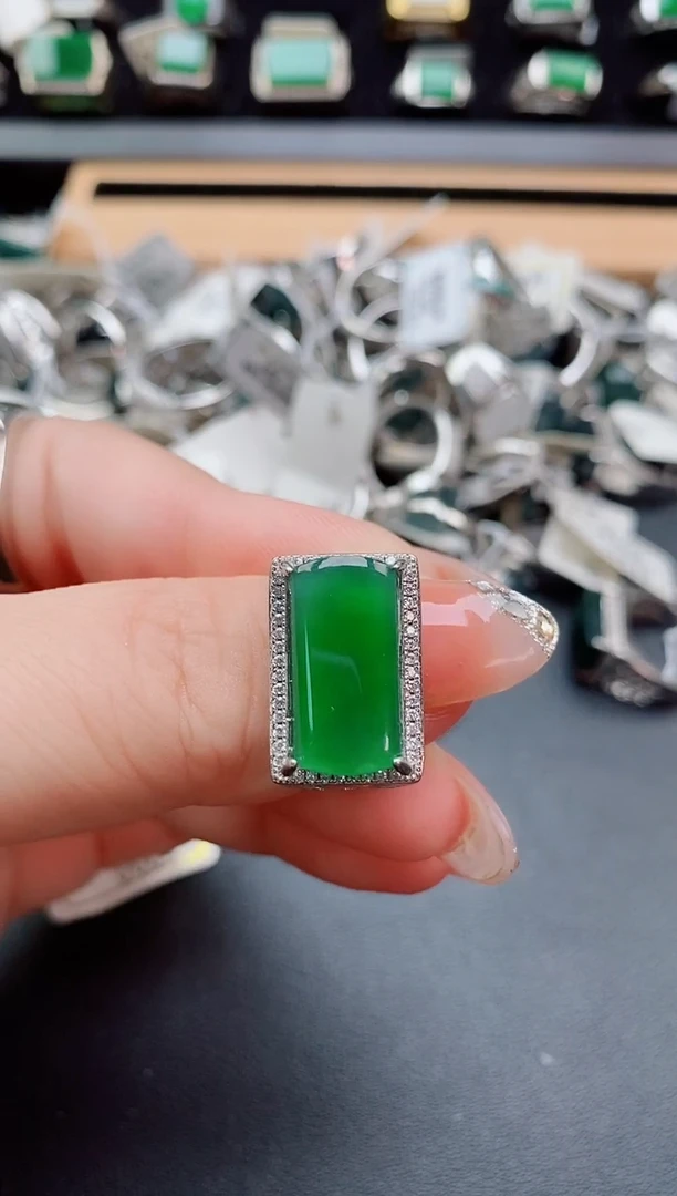 银S925镶嵌戒指翡翠2121211