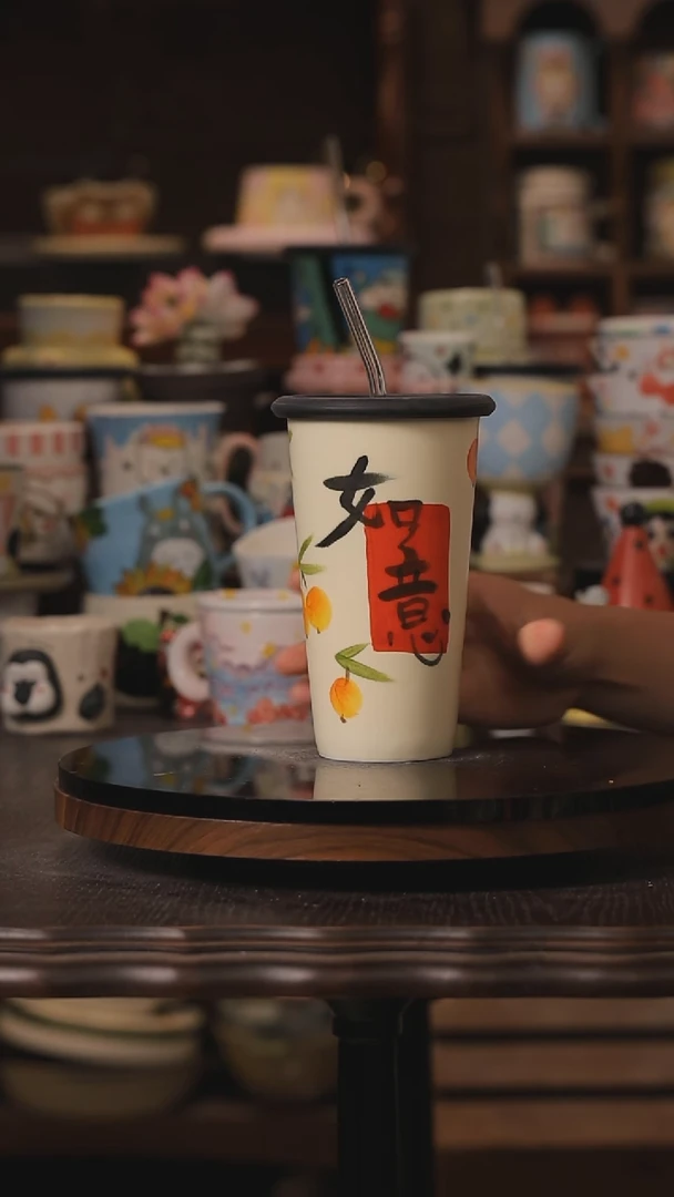 摆件景德镇釉下彩绘设计师款式陶瓷