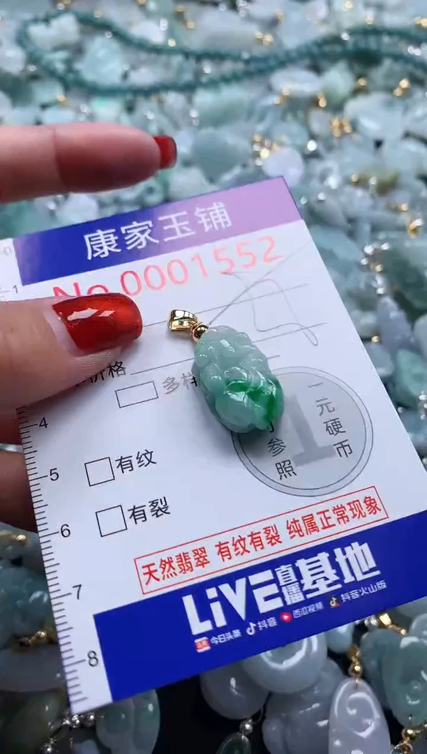 翡翠未镶嵌吊坠(不含链)1552