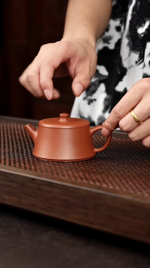 茶壶紫砂朱泥 云柱