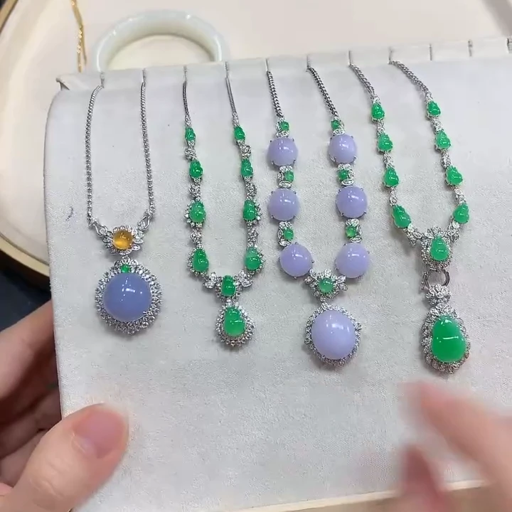 翡翠颈饰1件-18K金-多样性发货只发一件-BK|CXQ21