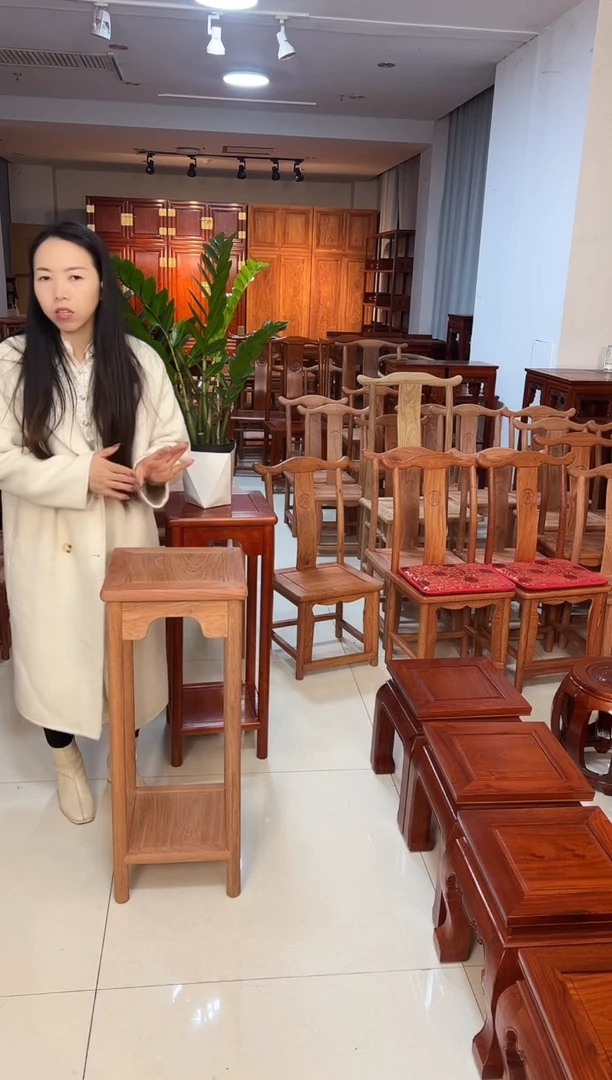 花梨木类供桌白胚小巴花花架80