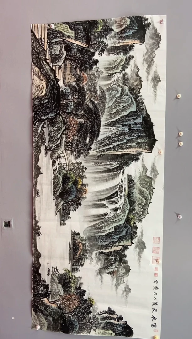 国画郑秀云 小八尺 富水长流白