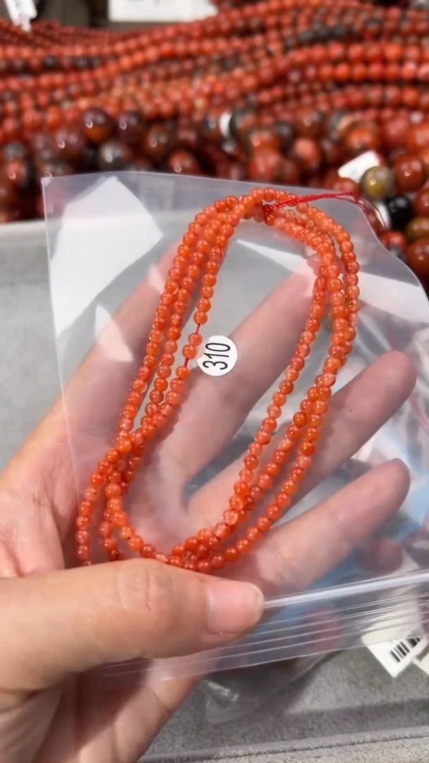 南红玛瑙手串未镶嵌3+