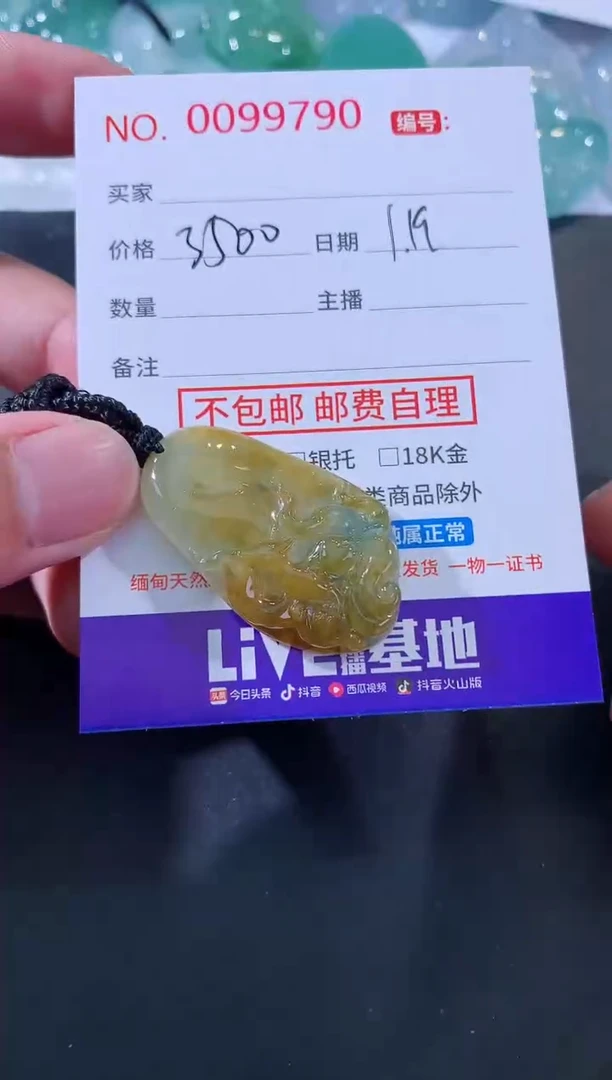 【闪购商品】翡翠颈饰未镶嵌天然缅甸A货翡翠