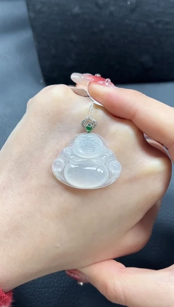【闪购商品】翡翠颈饰18K金镶嵌佛公