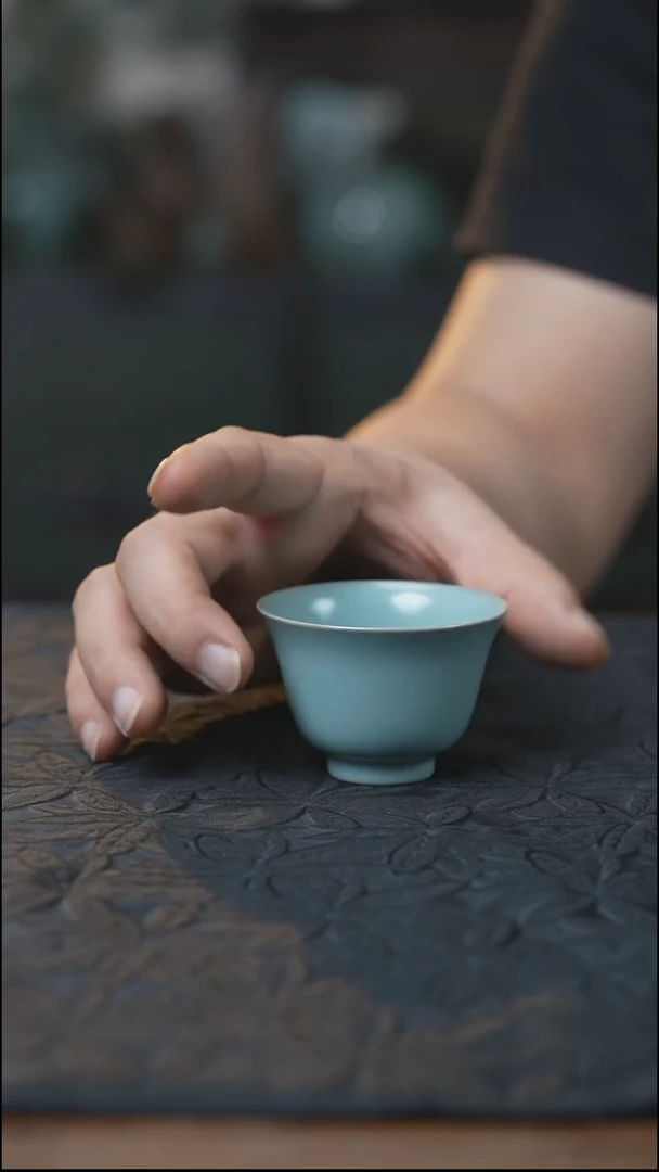 汝瓷 （拾汝）（天青）铃铛杯