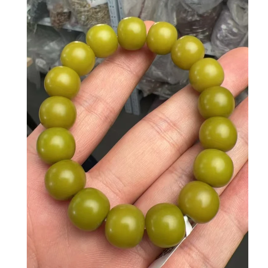 菩提牛油果绿胖苹果手串12*11mm D-A609040