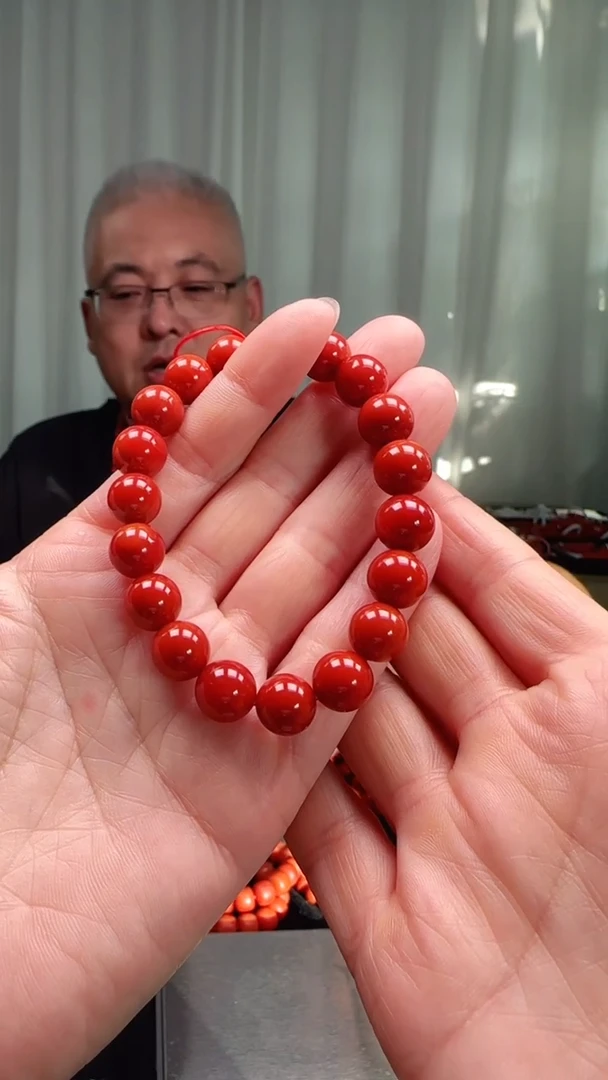 未镶嵌多样性发一件南红玛瑙【云端】锦红10mm保山圆珠单圈