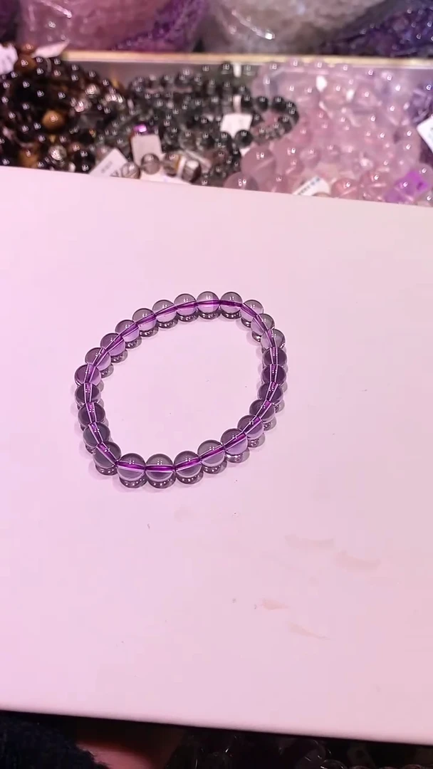 【闪购商品】水晶手串未镶嵌玻利维亚紫水晶高品质手串7+